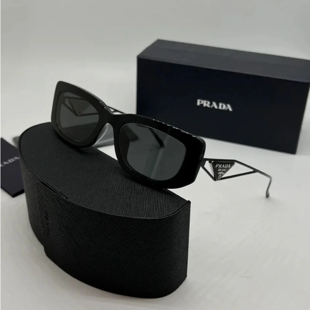 Prada Black Rectangular Sunglasses - Picture 1 of 4